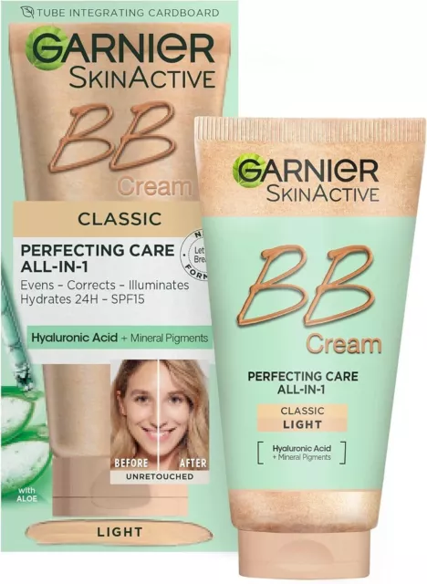Garnier SkinActive Classic Perfecting All-in-1 BB Cream, Light, SPF 15
