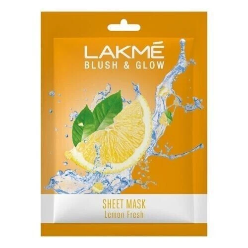 Lakmé Blush & Glow Lemon Sheet Mask, 25 ml Free Shipping World Wide