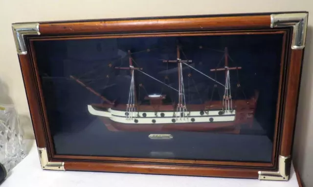 Admiral Nelson's HMS VICTORY 1765 Half Hull Model in Shadow Box