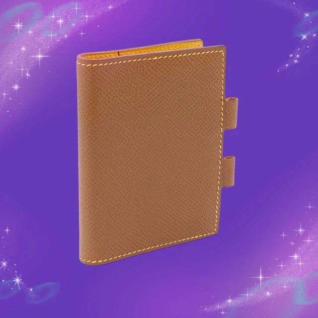 Hermes Agenda mini Epson notebook cover A engraved 10 x 7.5cm Used Japan
