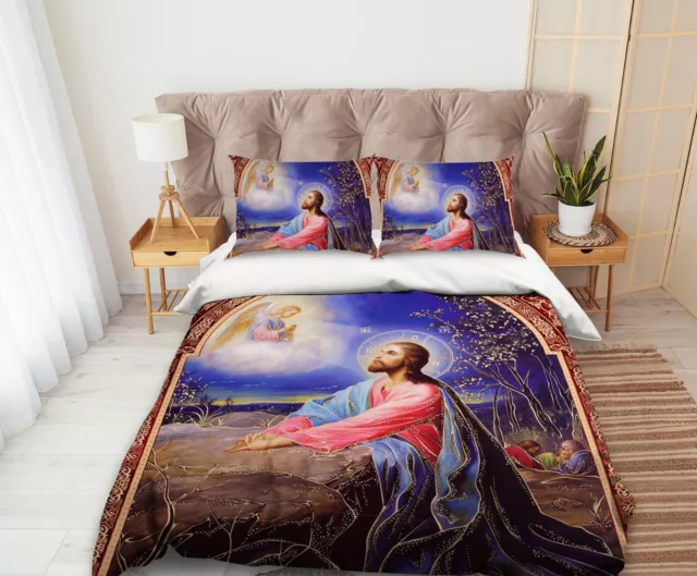 3D Religion Jesus C7274 Cama Cojín Manta Edredón Cubierta Set Amy