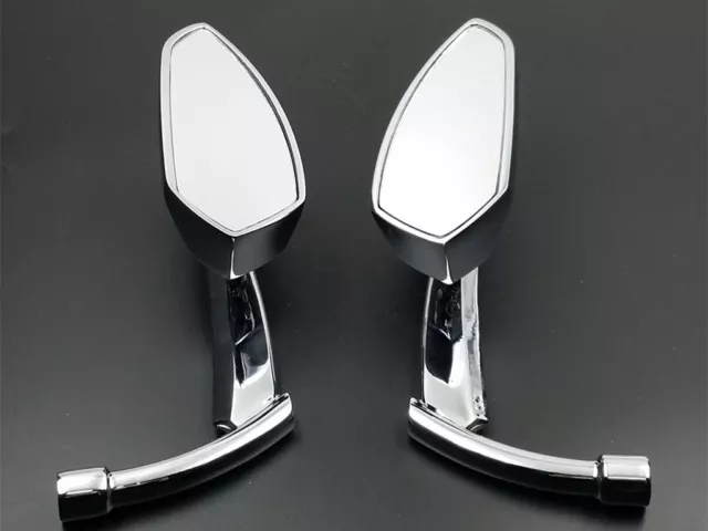 Rétroviseur Lame En Chrome Pour Harley Honda Kawasaki Suzuki Yamaha Cruiser VT