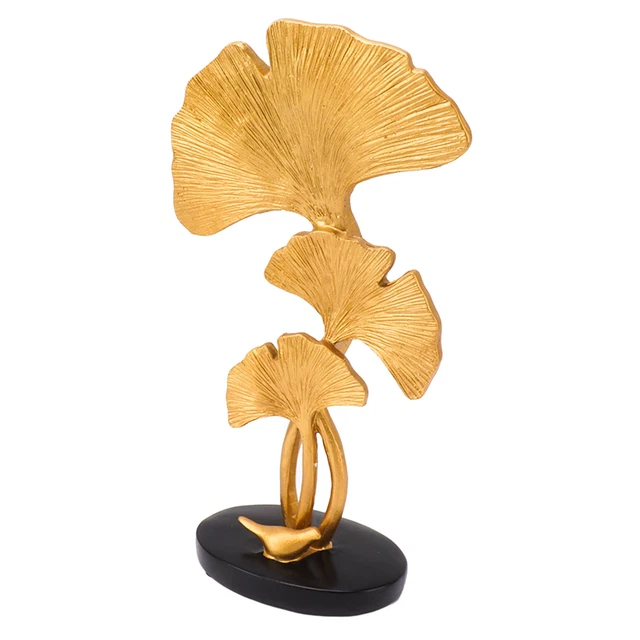 (Gold) Leaf Decoration Modern Resin Lightweight Stable Simple Fine