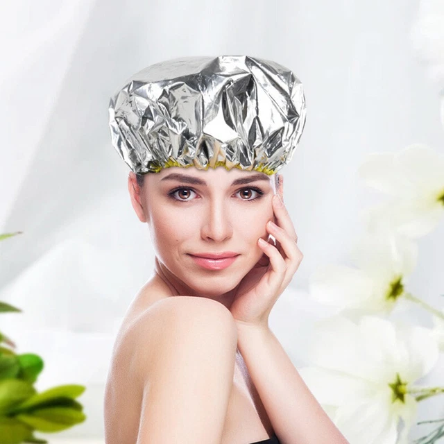 Aluminum Foil Waterproof Ultrathin Bath Hoods Dry Shower Cap Baking Oil Hair BII
