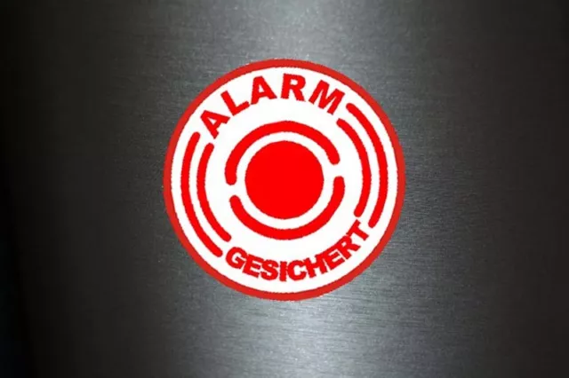 1 x 10 Stück Aufkleber Alarmgesichert Alarm Gesichert Sticker Tuning Warnung Fun