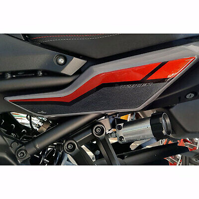ADHESIFS LATERALES RESINE NOIR BLANC POUR YAMAHA MT-09 TRACER 900 2018-2019 
