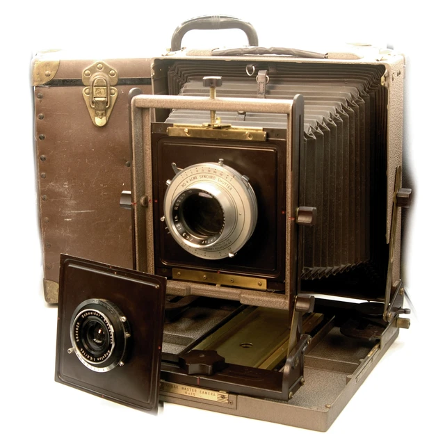 8x10 Kodak Master View Camera 12" f6.3 Ektar Lens, 165mm f6.8 Angulon & Case