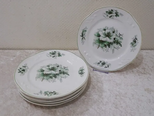 6 x antiker Jugendstil Design Villeroy & Boch Wallerfangen Speiseteller Vintage