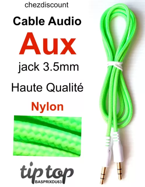 Primewire - 5m Câble Jack mâle à mâle, câble auxiliaire Jack Audio stéréo  3.5mm, rallonge Jack à Jack 3 pôles, connecteurs plaqués Or, Compatible  avec