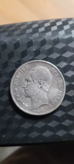 Leopold Premier Belgique Pièce De 5 Francs Argent 1849