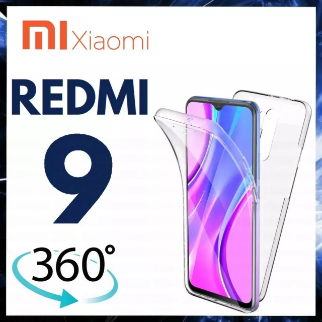 Cover 360 Per Xiaomi Redmi 9 Custodia Fronte Retro Trasparente In Silicone Tpu