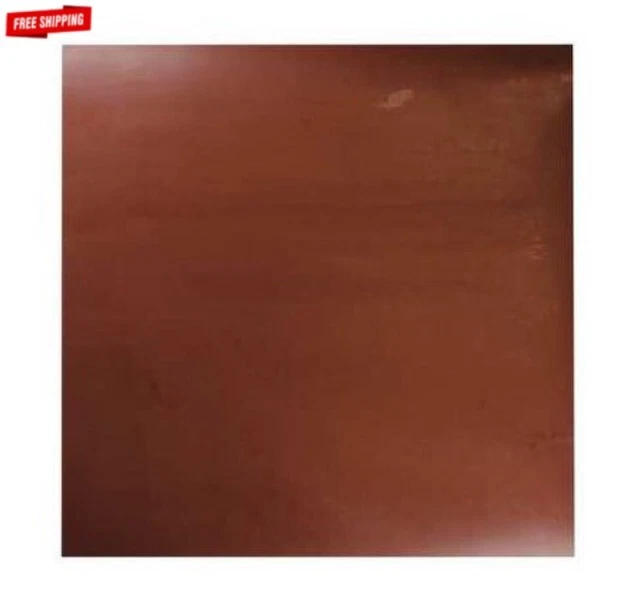 1/8" Rubber Sheet  12" x 12"  Square Red SBR Plain Backing