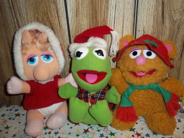 VINTAGE 1987 McDONALD'S MUPPET BABIES CHRISTMAS MISS PIGGY, KERMIT AND FOZZIE
