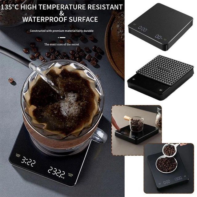 Bilancia da caffè con timer, Bilancia da caffè, 0,1 G/3 kg