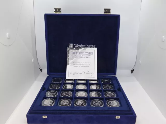 Westminster Mint United States 50 State Quarters Platinum Plated Coin Collection