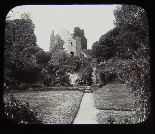 GWW Glas Magic Latern Rutsche CHESTER - THE KEEP OLD HAWARDEN CASTLE C1890