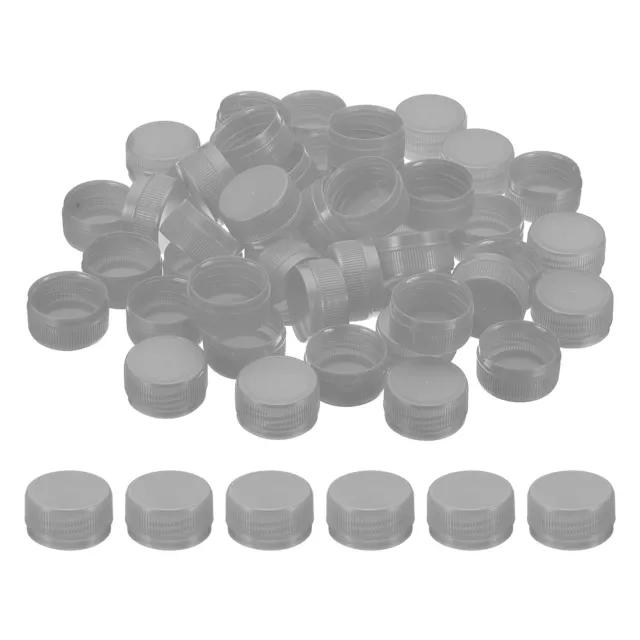 1.2inch Plastic Bottle Caps for Crafts, 50Pcs Bottle Screw Lids, Grey