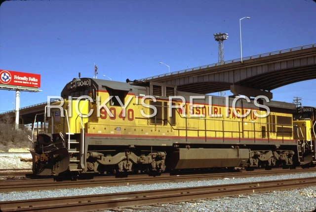Original Slide MP #9040 GE C36-7 MoPac Ft. Worth TX 1986 Missouri Pacific