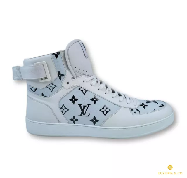 Louis Vuitton Men's Black Leather Monogram Empreinte Rivoli Sneaker Boot –  Luxuria & Co.
