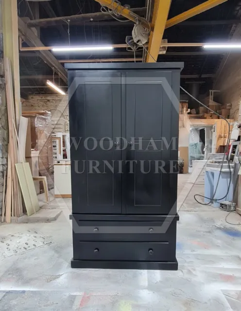 Handmade Aylesbury Gents Wardrobe Black, Many Colours Available (Not Flatpacked