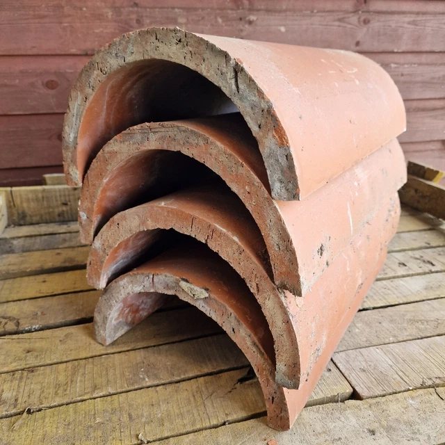 Red Half Round Ridging RECLAIMED RED NATURAL Clay Half Round Ridge 18 In / 450mm £7.58 ...