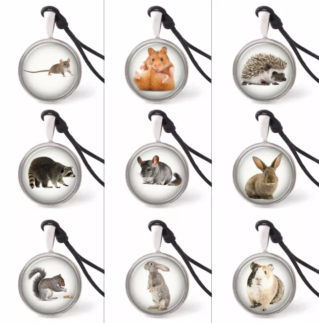 The Rodent Family Necklace Pendants Pewter Silver Jewelry JNP