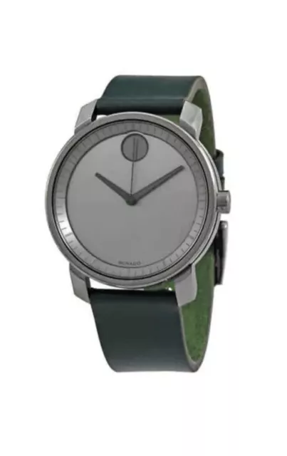 Brand New Movado Bold Men’s 40mm Green Leather Strap Watch 3600570