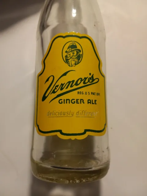 Vintage VERNOR'S Ginger Ale Bottle Zanesville Ohio