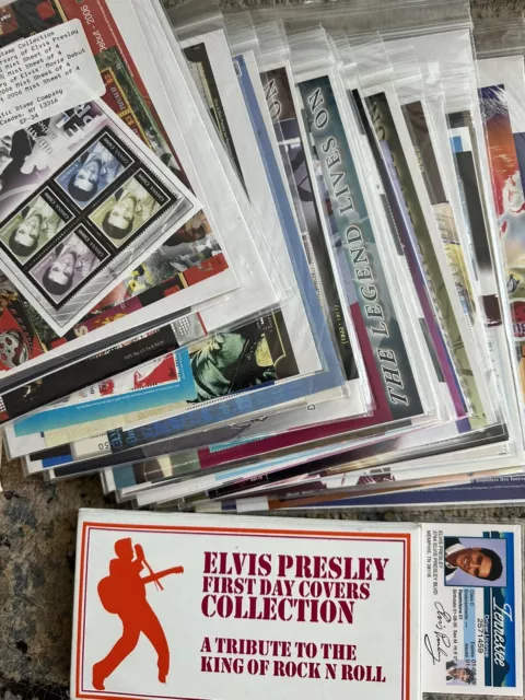 Large lot Elvis Presley Mystic curated Collection of Postal Stamps and more