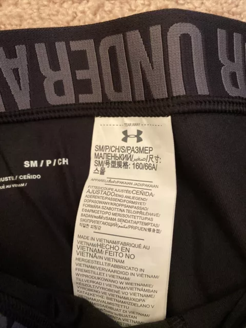 Womens Under Armour Tights Size Small Black White Gray 3