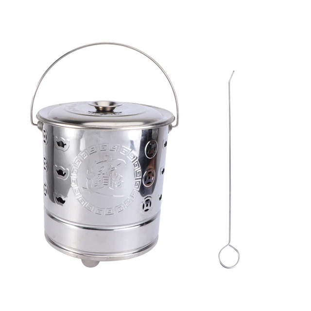2 Pcs Outdoor Garbage Can Bonfire Stove Incinerator Brazier