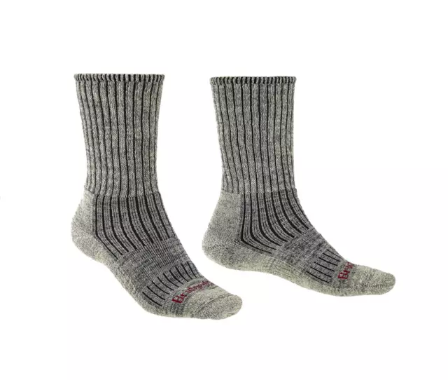 Bridgedale Men's Midweight Merino Comfort Boot Socks 710596/017 Stone Grey NEW