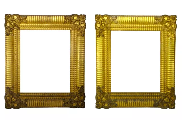 Magnificent Pair Of Large Antique Gilt Gesso Picture Frames