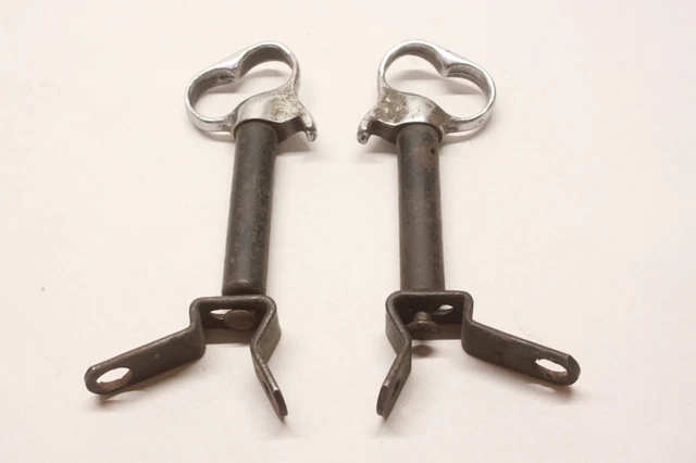 Vintage Original 1920's 1930's Car Truck HOOD HOLD DOWN BRACKETS Matched Pair 1