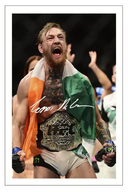 CONOR McGREGOR SIGNED PHOTO PRINT AUTOGRAPH UFC MMA