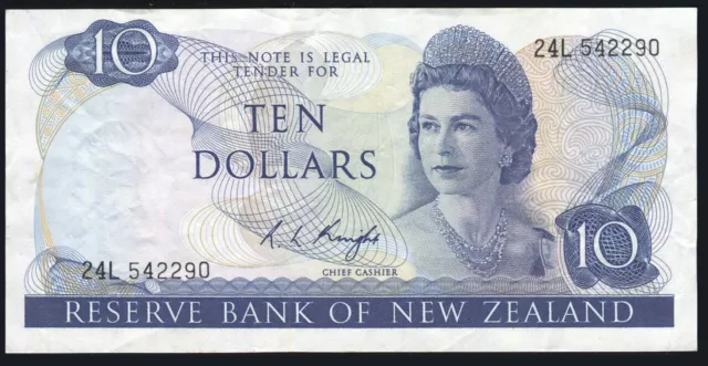 New Zealand - $10 - Knight - 24L 542290 - Fine