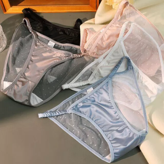 2-6 PRETTY SATIN BIKINIS Style PANTIES Womens Underwear #3122Ann L XL 2X 3X  4X