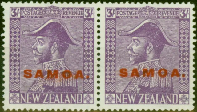 Samoa 1926 3s Mauve SG168 Fein MNH Paar
