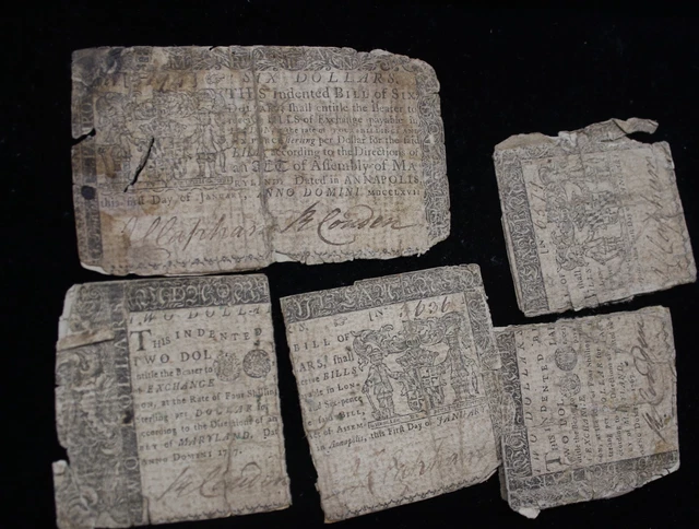 Colonial Currency LOT ALL ORIGINAL 1700S