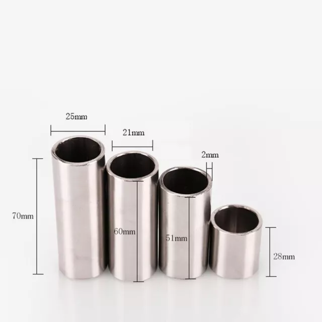 4 Size Guitar Slide Bar Stainless Steel Metal/Glass Finger Slides For Guitar