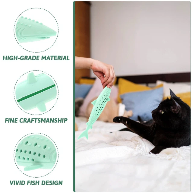 Catnip Chew Sticks Cat Biting Toy Catnip Fish Cleaning Toy Pet 3