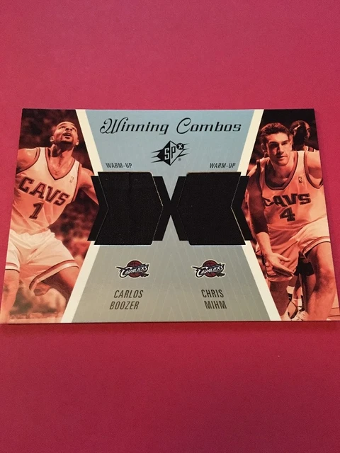 COMBOS GAGNANTS CARLOS Boozer/Chris Mihm Cavaliers 2003-04 SPx Jsy#WC20 ...