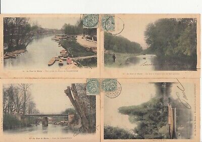 Lot de 4 cartes postales anciennes old postcards TOUR DE MARNE CHAMPIGNY 4