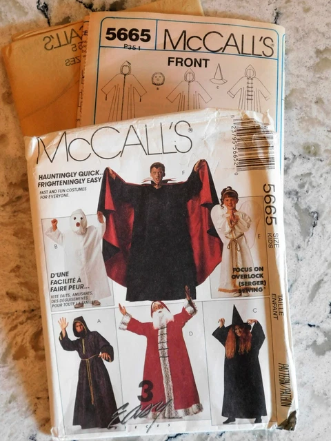 Uncut Pattern NEW Halloween Costumes by Simplicity Dracula Angel Witch Ghost '91