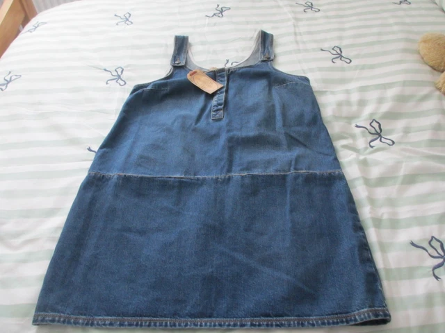 FATFACE FAT FACE Sleeveless Blue Chambray Cotton Denim Look Dress Size 8  17.99 - PicClick UK
