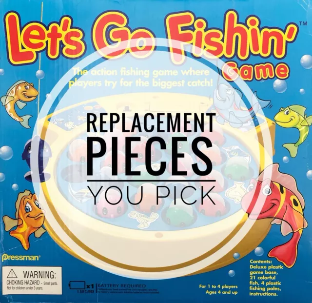 LET'S GO FISHIN' Replacement Parts Pressman 2009 Game You Choose