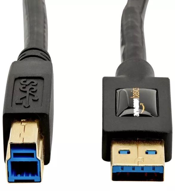 AmazonBasics USB 3.0 Cable - A-Male to B-Male - 9 Feet