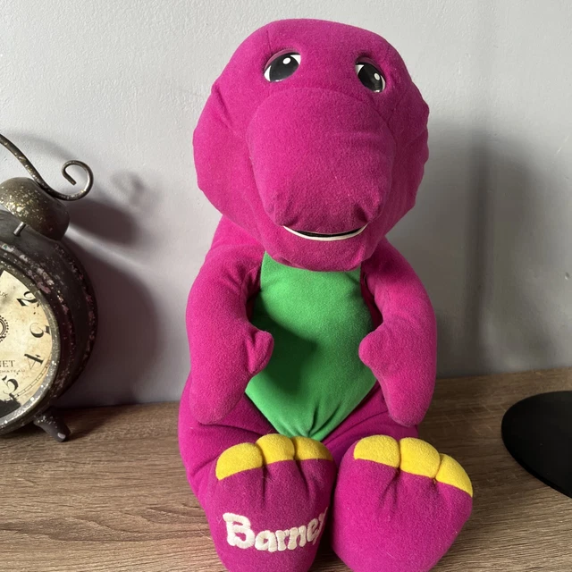 LARGE VINTAGE BARNEY The Dinosaur Talking Plush Toy Playskool Hasbro