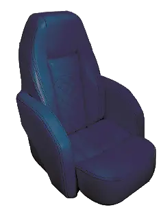 Marine Boat Boat chair model Race Pro Flip-Up navy with white stitching