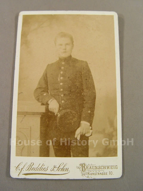 115206, Portraitfoto CDV, Soldat aus Braunschweig, Infanterie, Husaren Regiment